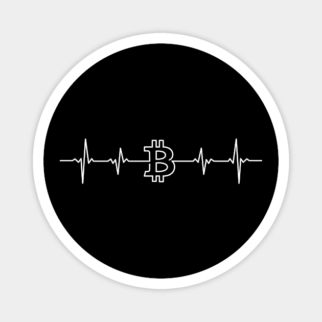 Bitcoin BTC in my heart (pulse blockchain crypto mining) Magnet by KATTTYKATTT